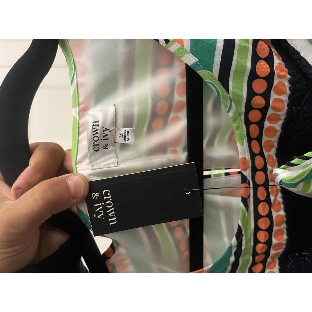 Crown & Ivy Vibrant Sleeveless Summer Dress, Size M